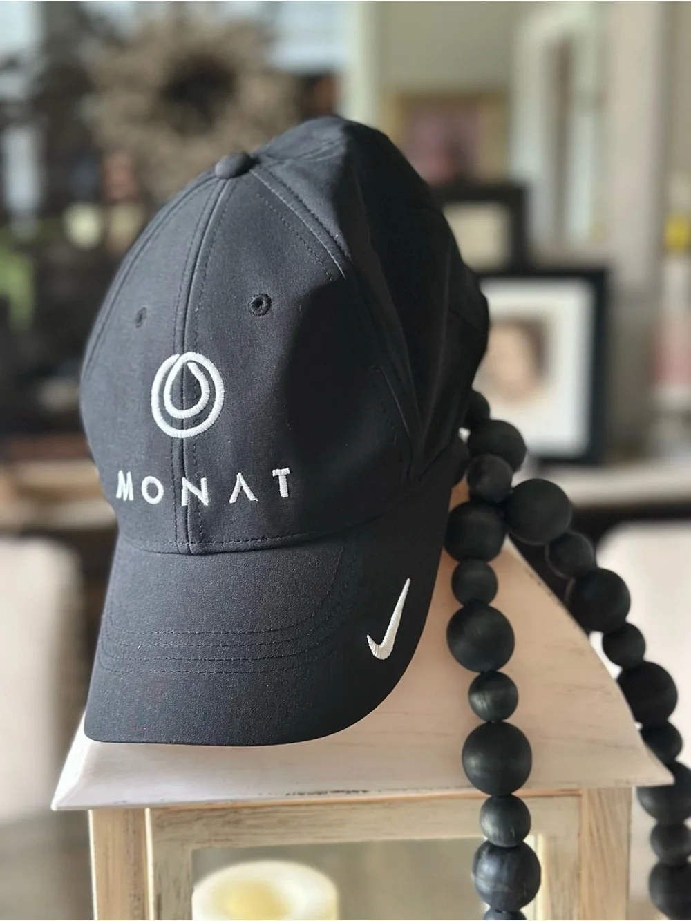Monat Nike Hat Cap Strap Back Adult One Size Black Legacy91 Dri-Fit Polyester